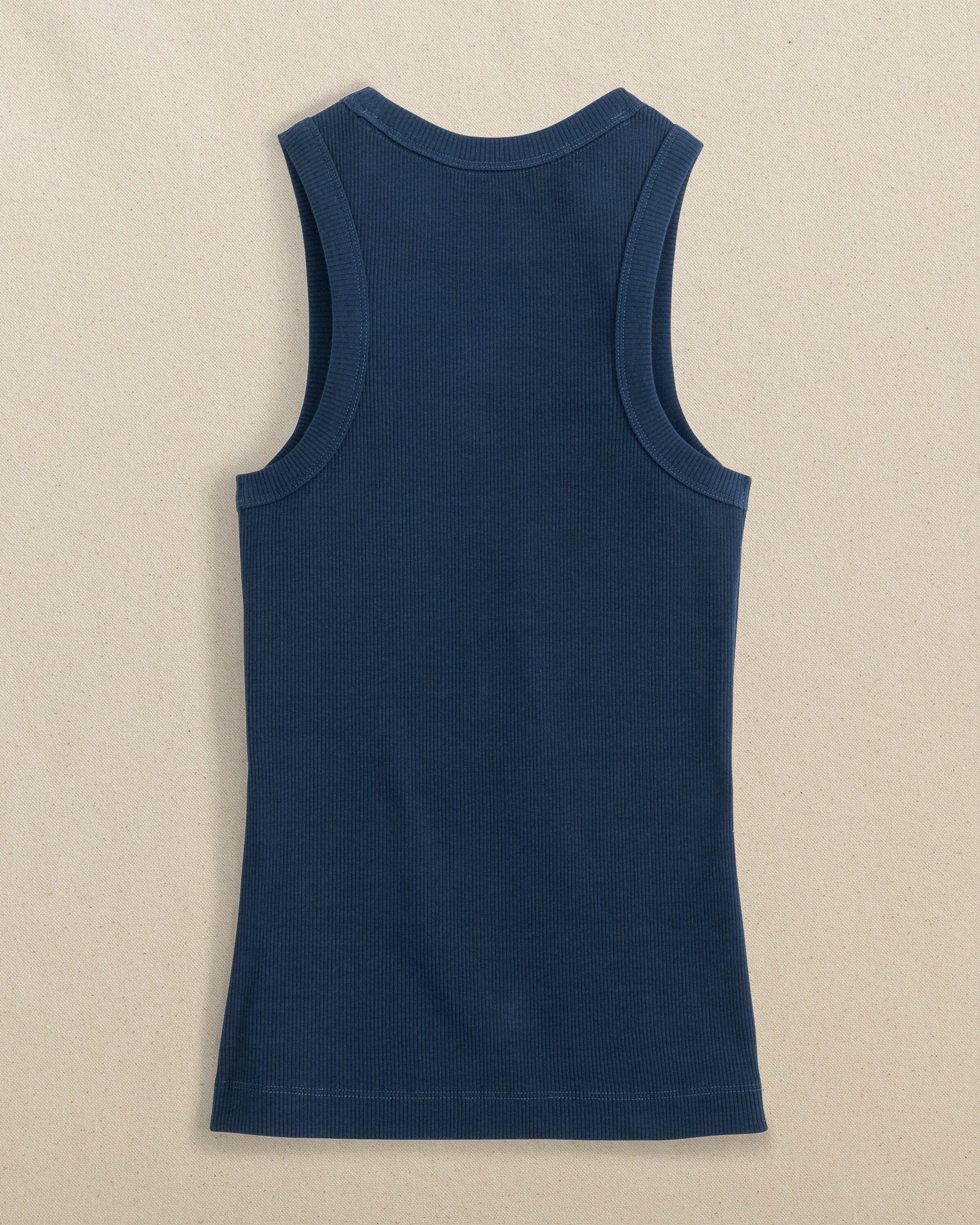 Ryan Solid Rib Tank - Dress Blue